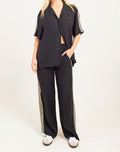 SOMETHING VERY SPECIAL - Satin Geo Vacay Pant - Black / Cream-Pants-Something Very Special-XS-UPTOWN LOCAL