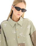THE TALES - Embellished Stripe Patchwork Shirt - Multi – view 3