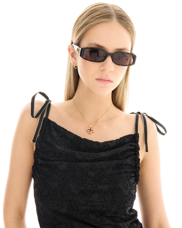 THE TALES - Grecian Tie Side Jacquard Dress - Black – view 3