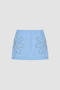 The Wolf Gang - Seda Mini Skirt - Sky-Skirts-The Wolf Gang-XS-UPTOWN LOCAL