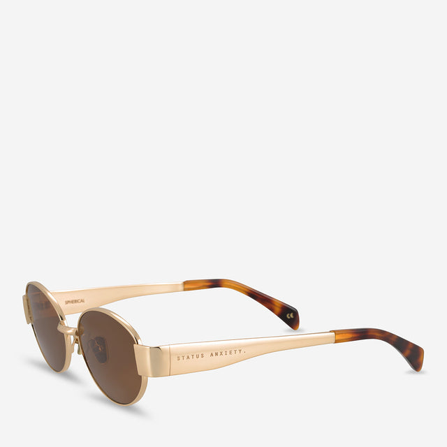 Status Anxiety Spherical Sunglasses - Gold
