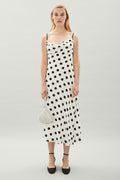 Milena Silk Dress Black Spot-Dresses-Hansen and Gretel-UPTOWN LOCAL