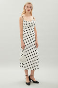 Milena Silk Dress Black Spot-Dresses-Hansen and Gretel-UPTOWN LOCAL
