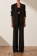 Irena High Waisted Tailored Pant - Black-Pants-Shona Joy-6-UPTOWN LOCAL