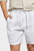 Riviera Linen Short White-Shorts-The Academy Brand-UPTOWN LOCAL