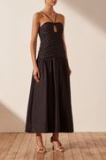 Thea Keyhole Midi Dress Black-Dresses-Shona Joy-6-UPTOWN LOCAL