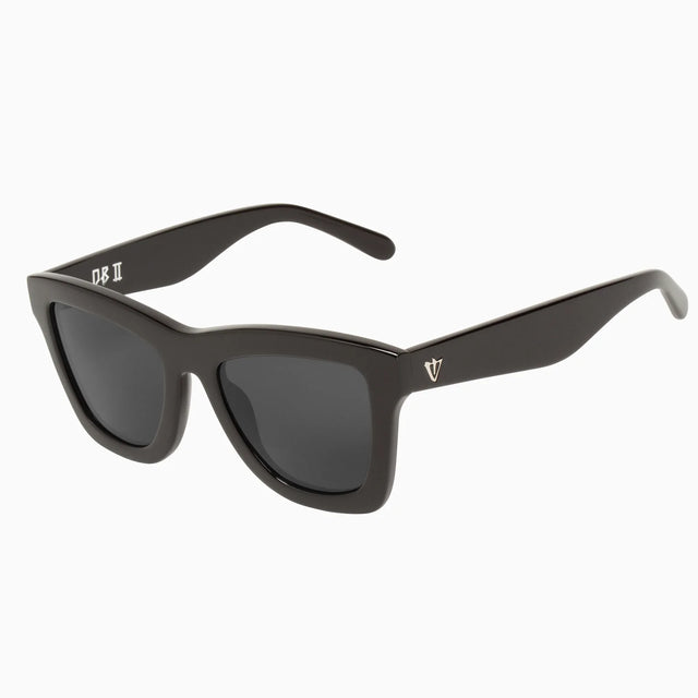 DB II - Gloss Black / POLARISED Black Lens-Sunglasses-Valley-UPTOWN LOCAL