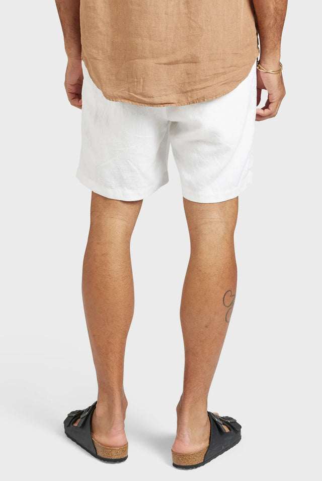 Riviera Linen Short White-Shorts-Academy Brand-30-UPTOWN LOCAL