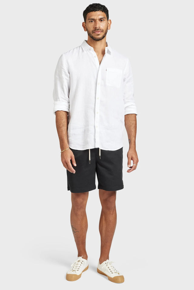 Hampton Linen Shirt White-Shirts-Academy Brand-XS-UPTOWN LOCAL