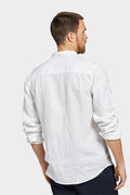 Hampton Linen Shirt White-Shirts-The Academy Brand-UPTOWN LOCAL