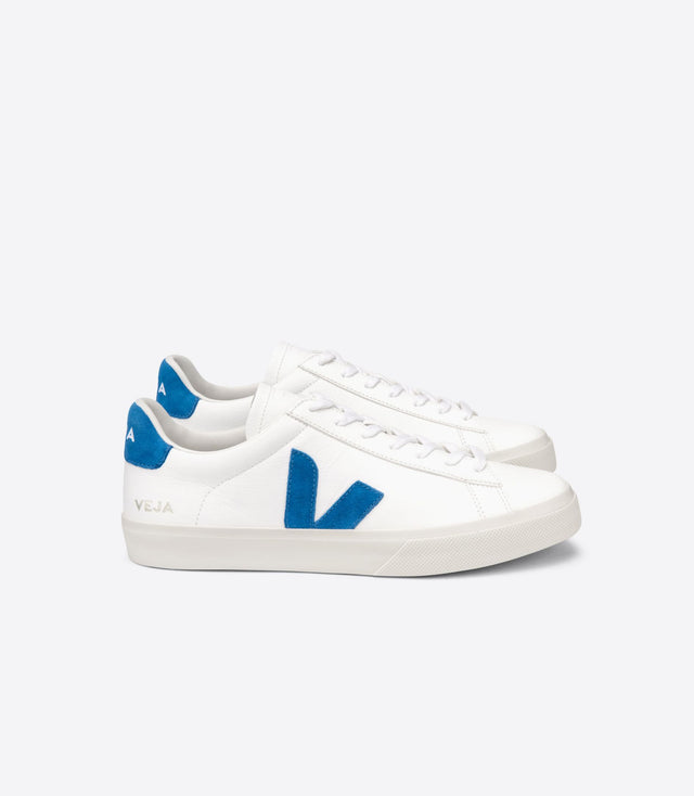 Campo Chromefree Leather - Extra White / Swedish Blue-Shoes-Veja-42-UPTOWN LOCAL