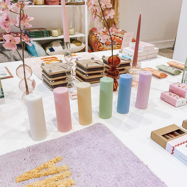 Pillar Pastel Purple Candle-Candles-XRJ-UPTOWN LOCAL