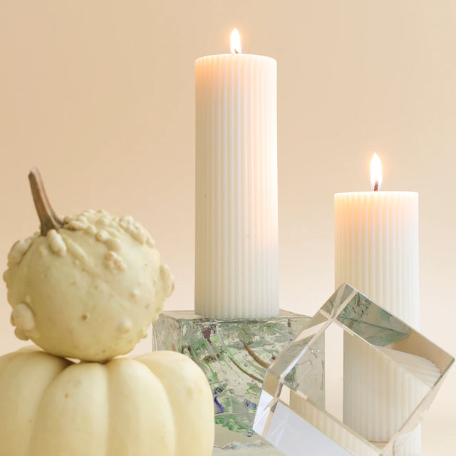 Pillar White Candle-Candles-XRJ-UPTOWN LOCAL