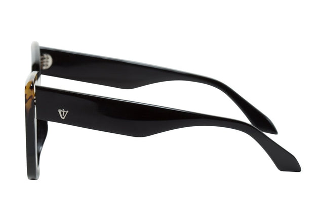 Brigada Gloss Black w Tort Brow Corners/ Black Gradient Lens-Sunglasses-Valley-UPTOWN LOCAL
