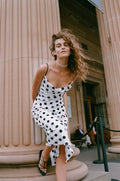 Milena Silk Dress Black Spot-Dresses-Hansen and Gretel-UPTOWN LOCAL