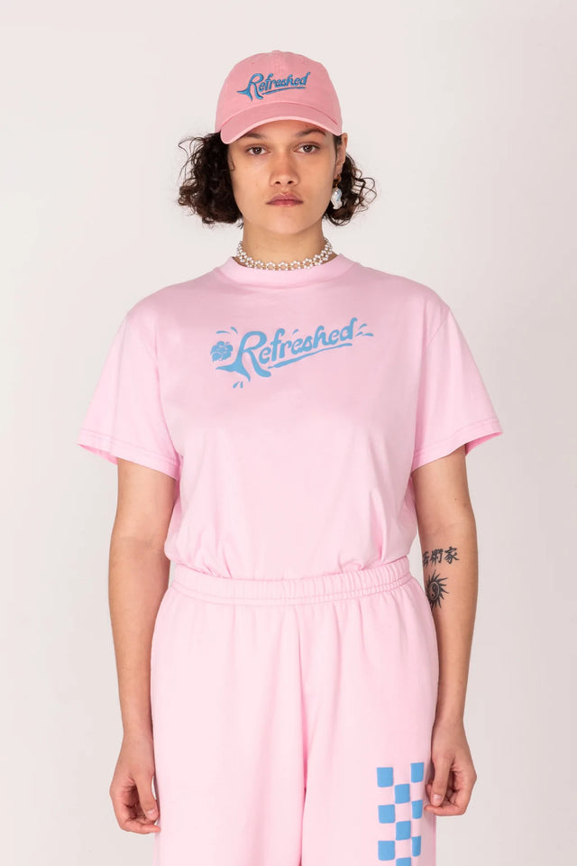 Refreshed Unisex Tee - Pink-tops-Emma Mulholland on Holiday-XS-UPTOWN LOCAL