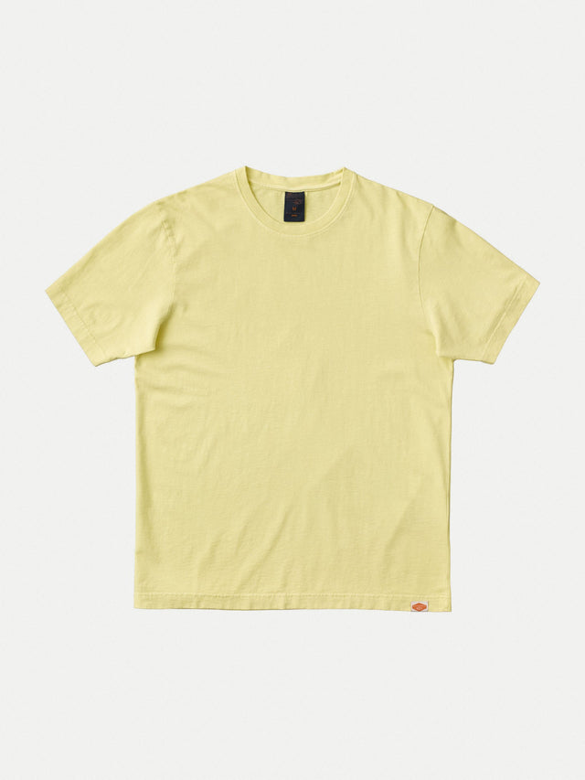 Uno Everyday Tee - Paper Yellow-Shirts & Tops-Nudie Jeans-S-UPTOWN LOCAL