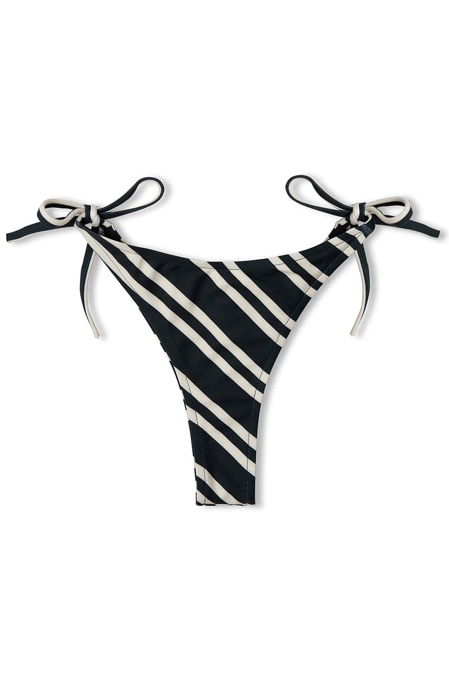 Black & Bone Stripe Curve Tie Bikini-Swimwear-Zulu and Zephyr-6-UPTOWN LOCAL