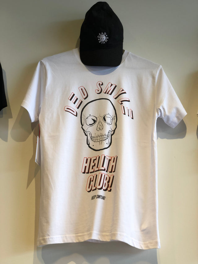 Hellth Club Tee - White-Shirts & Tops-Dead Smyle-S-UPTOWN LOCAL