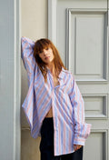 Abigail Shirt - Red & Blue-Shirts & Tops-Blanca-XS/S-UPTOWN LOCAL