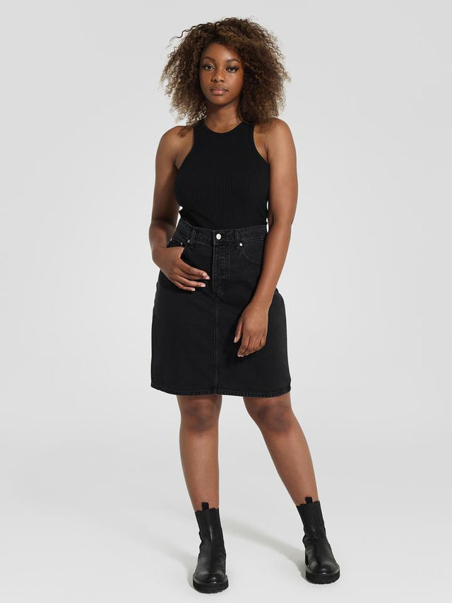 Lou Skirt Elemental Washed Black-Skirts-Nobody Denim-24-UPTOWN LOCAL