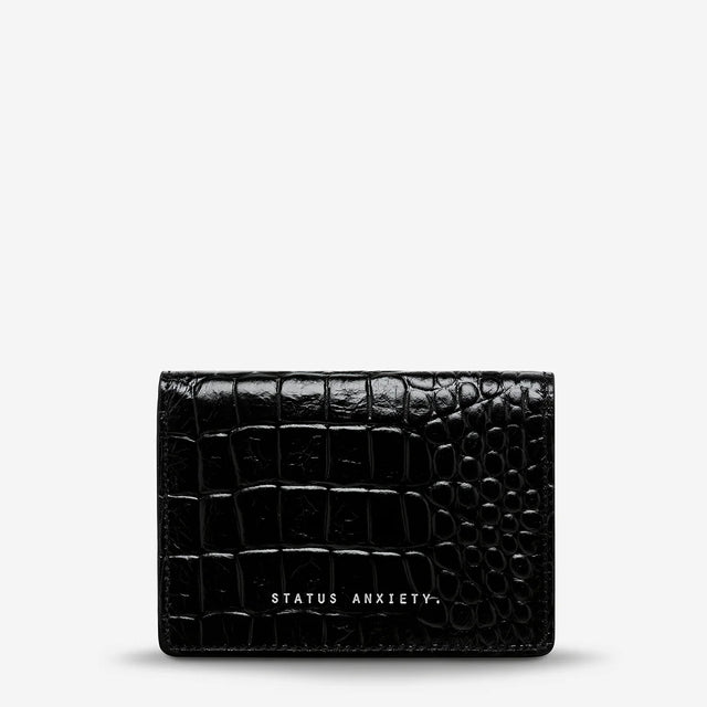 Easy Does It - Black Croc Emboss-Wallet-Status Anxiety-UPTOWN LOCAL