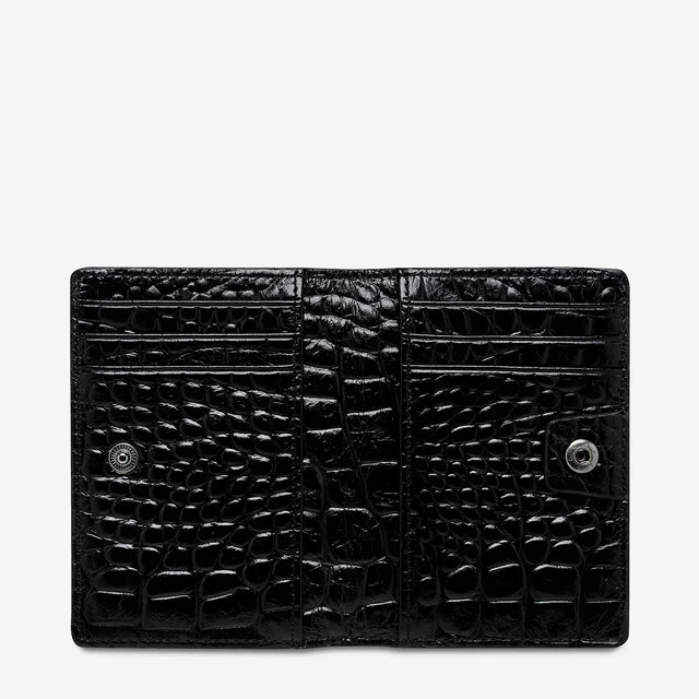 Easy Does It - Black Croc Emboss-Wallet-Status Anxiety-UPTOWN LOCAL