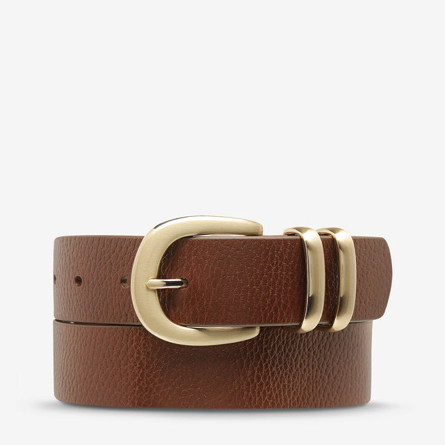 Let It Be - Belts-Belts-Status Anxiety-Tan/Gold-S/M-UPTOWN LOCAL