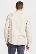 Hampton Linen Shirt Oatmeal-Shirts-The Academy Brand-UPTOWN LOCAL