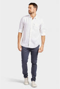 Hampton Linen Shirt White-Shirts-The Academy Brand-UPTOWN LOCAL